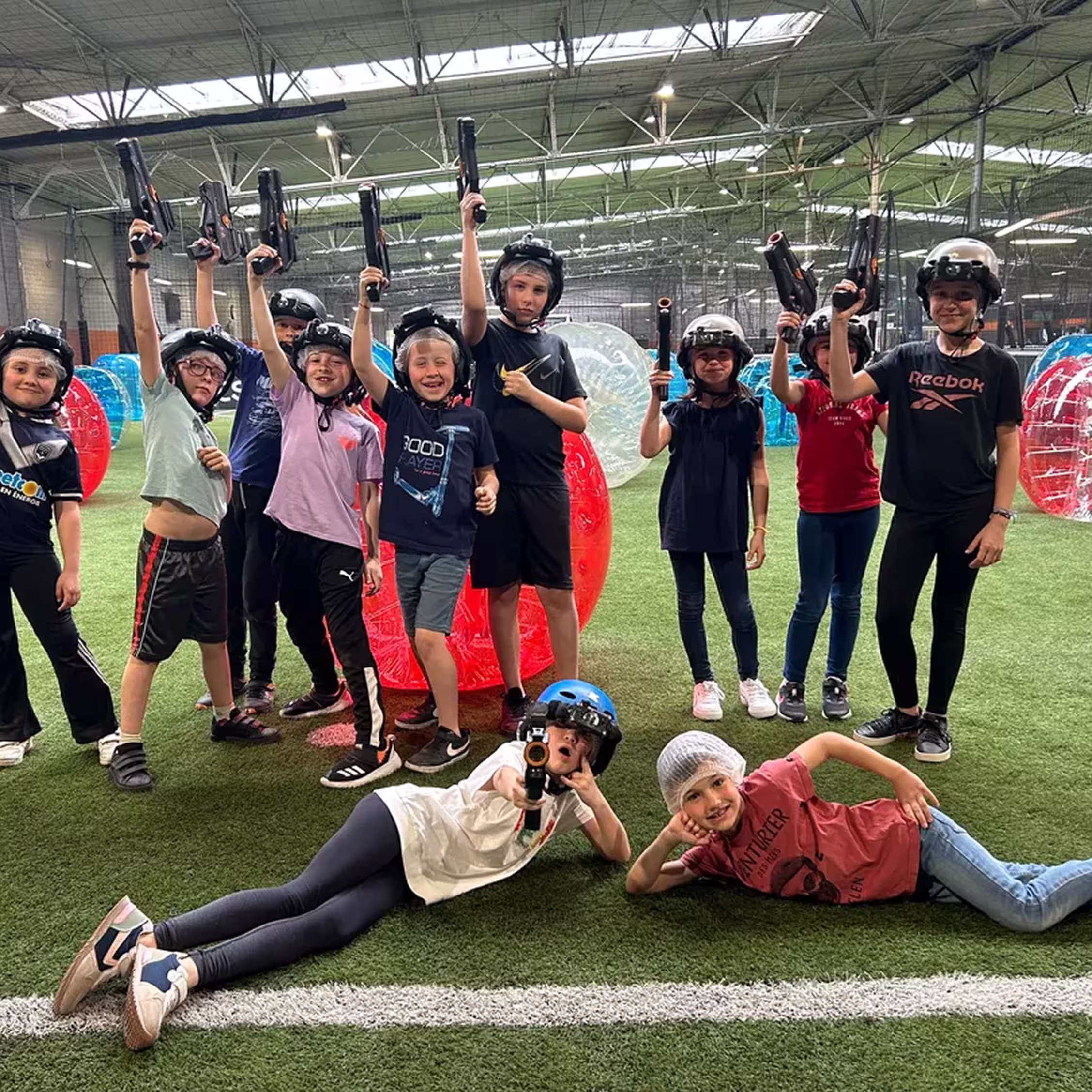 Team building entreprise Bordeaux - pose terrain equipe femmes