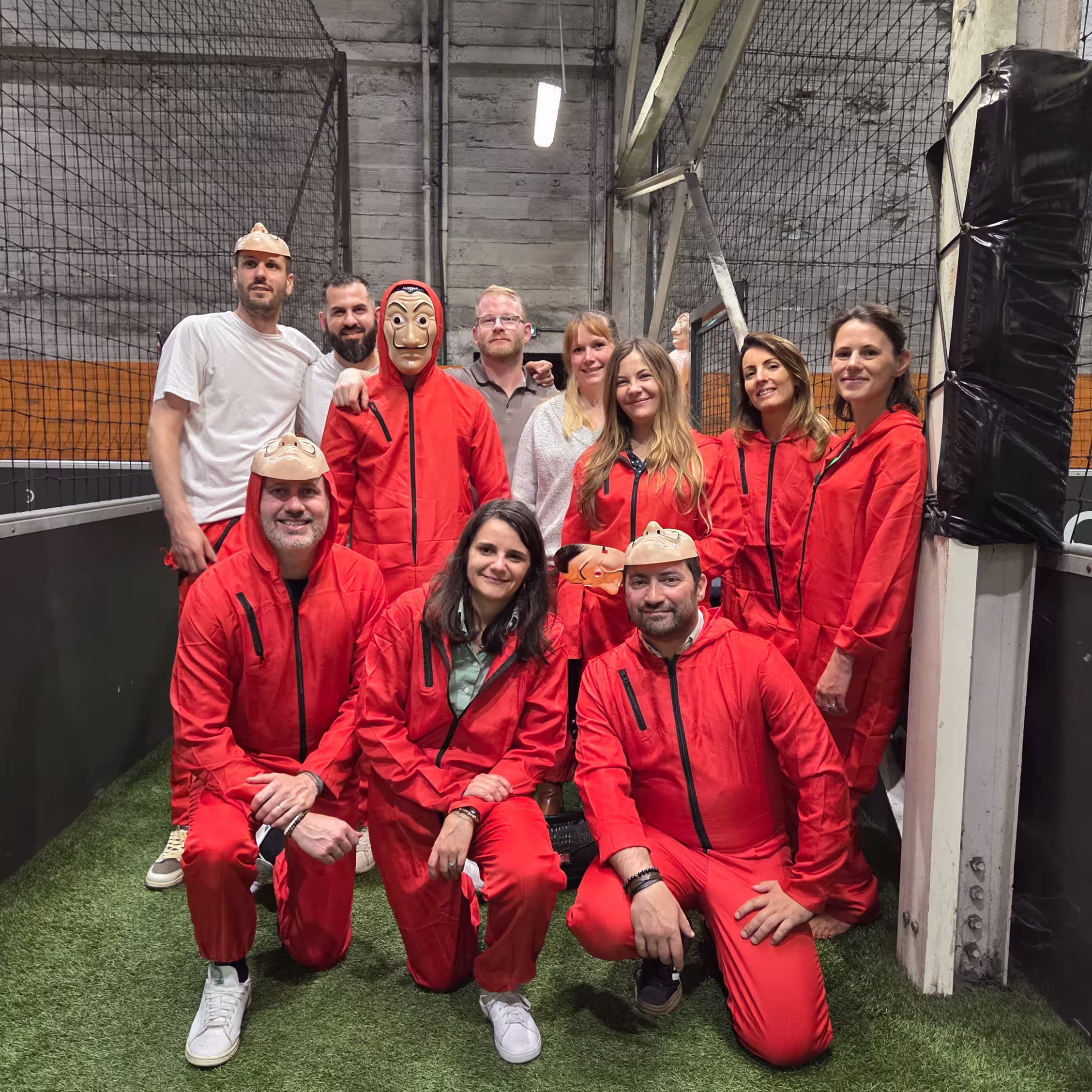 Team building entreprise Bordeaux - equipe baseball jeu carre